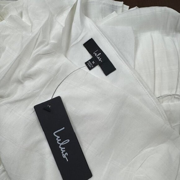 NWT Lulus Adorable Sight White One-Shoulder Tiered Mini Dress - Picture 7 of 8